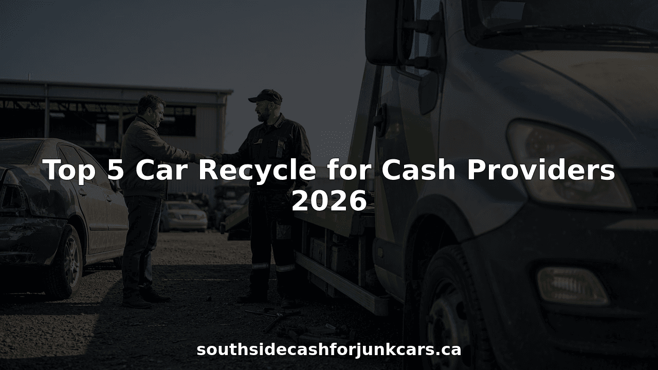 Top 5 Car Recycle for Cash Providers 2026