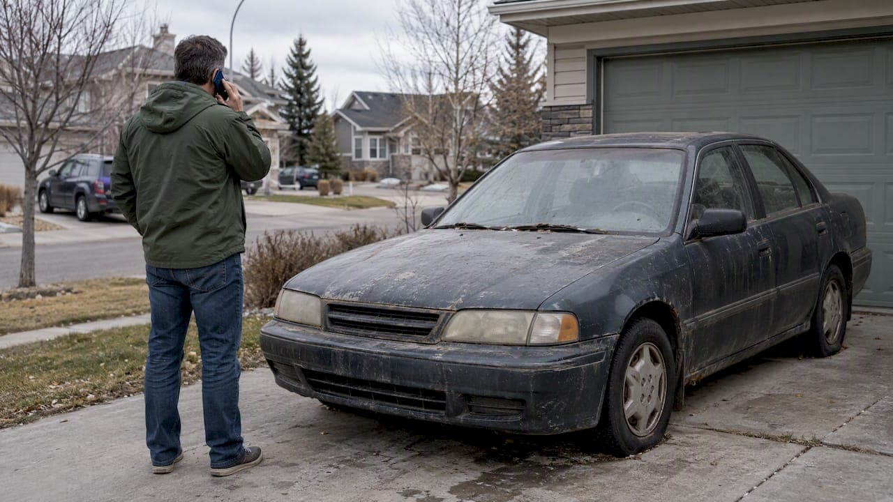Abandoned Vehicle on Calgary Private Property? Call 311 First